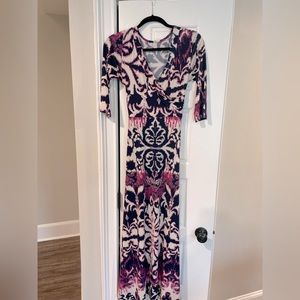 𝅺PinkBlush wrap waist, 3/4 sleeve maternity dress, Sz small